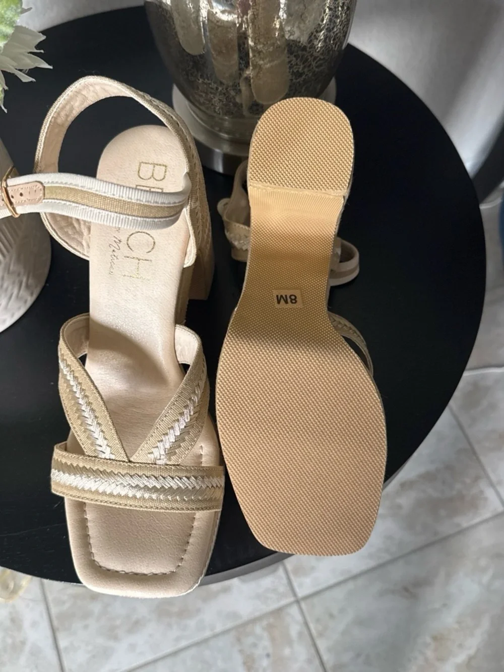 by Matisse Sand Beige Slingback Platform Sandals